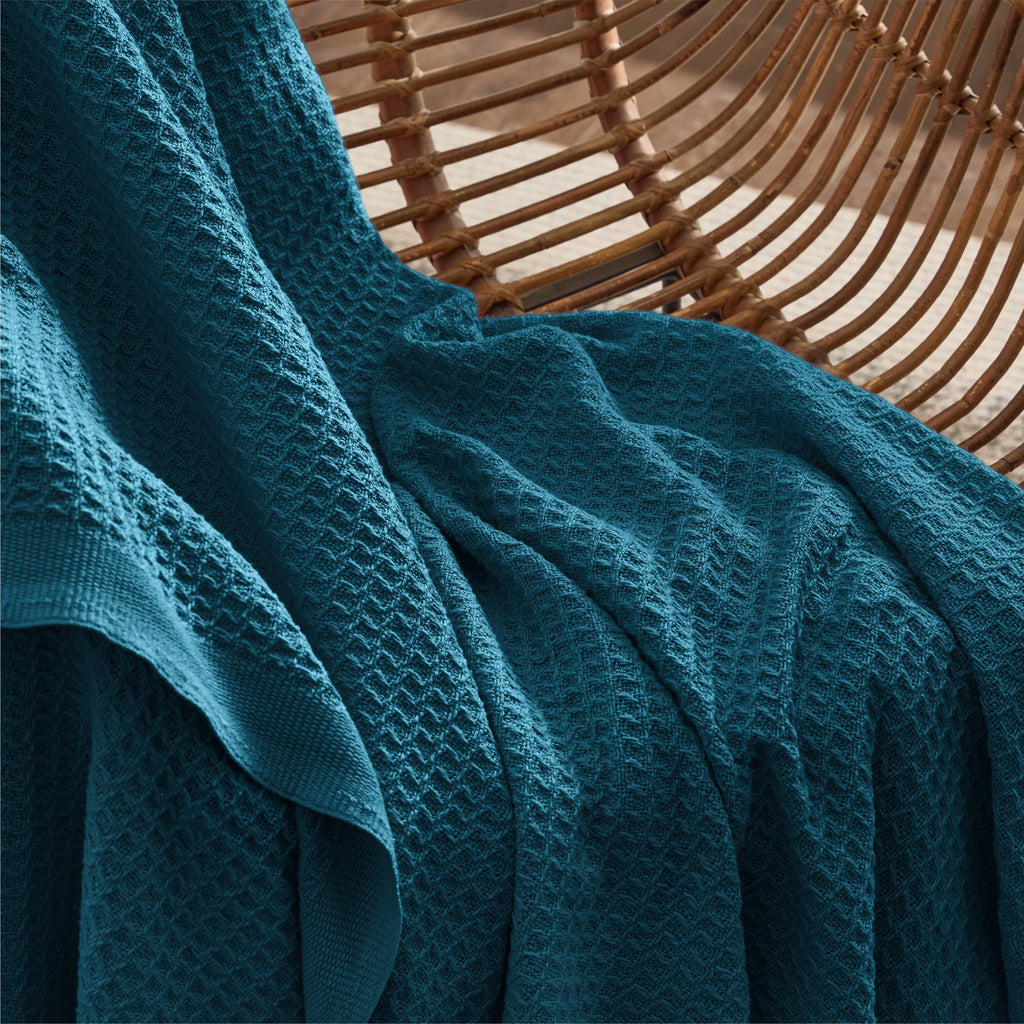 Cozy Throw Blanket, Cotton Waffle Weave, Lightweight Design, Breathable Construction for Living Rooms, Bedrooms and Everyday Lounging image 112