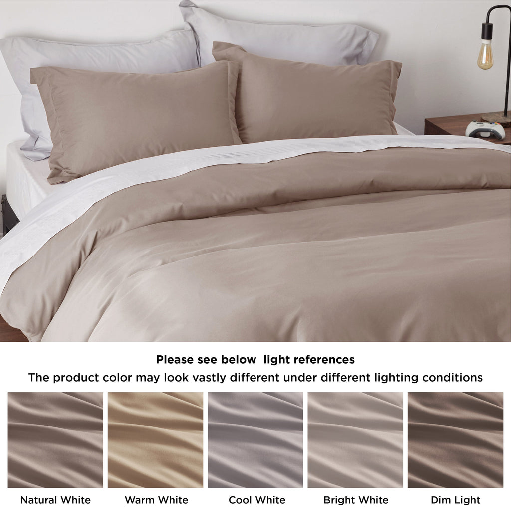 Duvet Cover Set, Brushed Microfiber for Guest Rooms and Everyday Bedroom Styling, 9 Sizes and 36 Colors image 114
