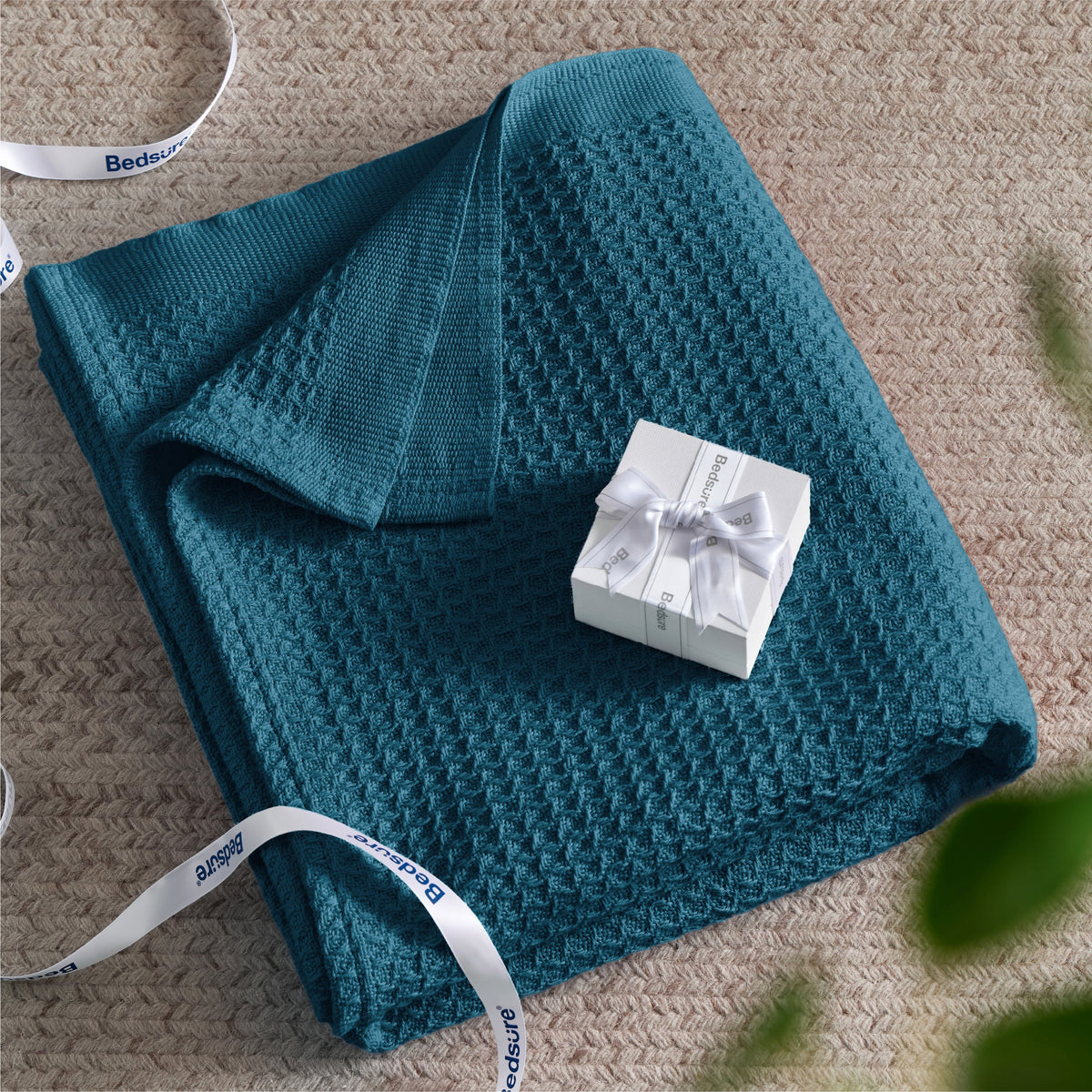 Cozy Throw Blanket, Cotton Waffle Weave, Lightweight Design, Breathable Construction for Living Rooms, Bedrooms and Everyday Lounging image 114