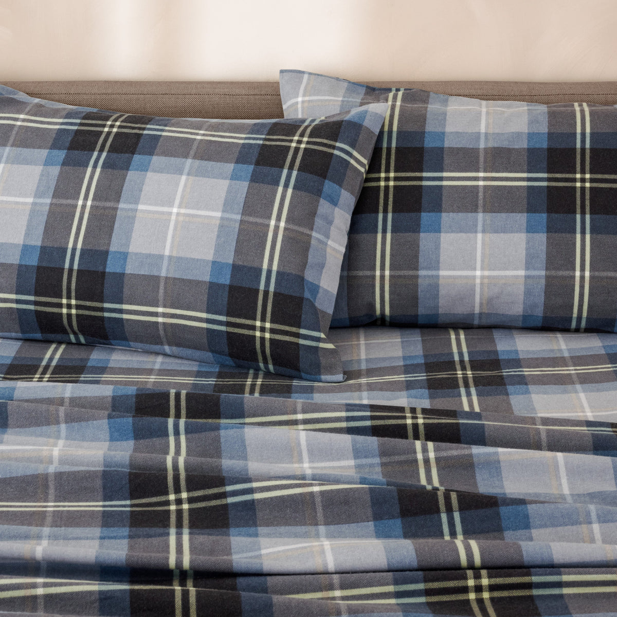 Bed Sheet Set, Cotton Flannel Prints for Master Bedrooms, Guest Beds and Daily Use, 7 Sizes and 30 Colors image 114