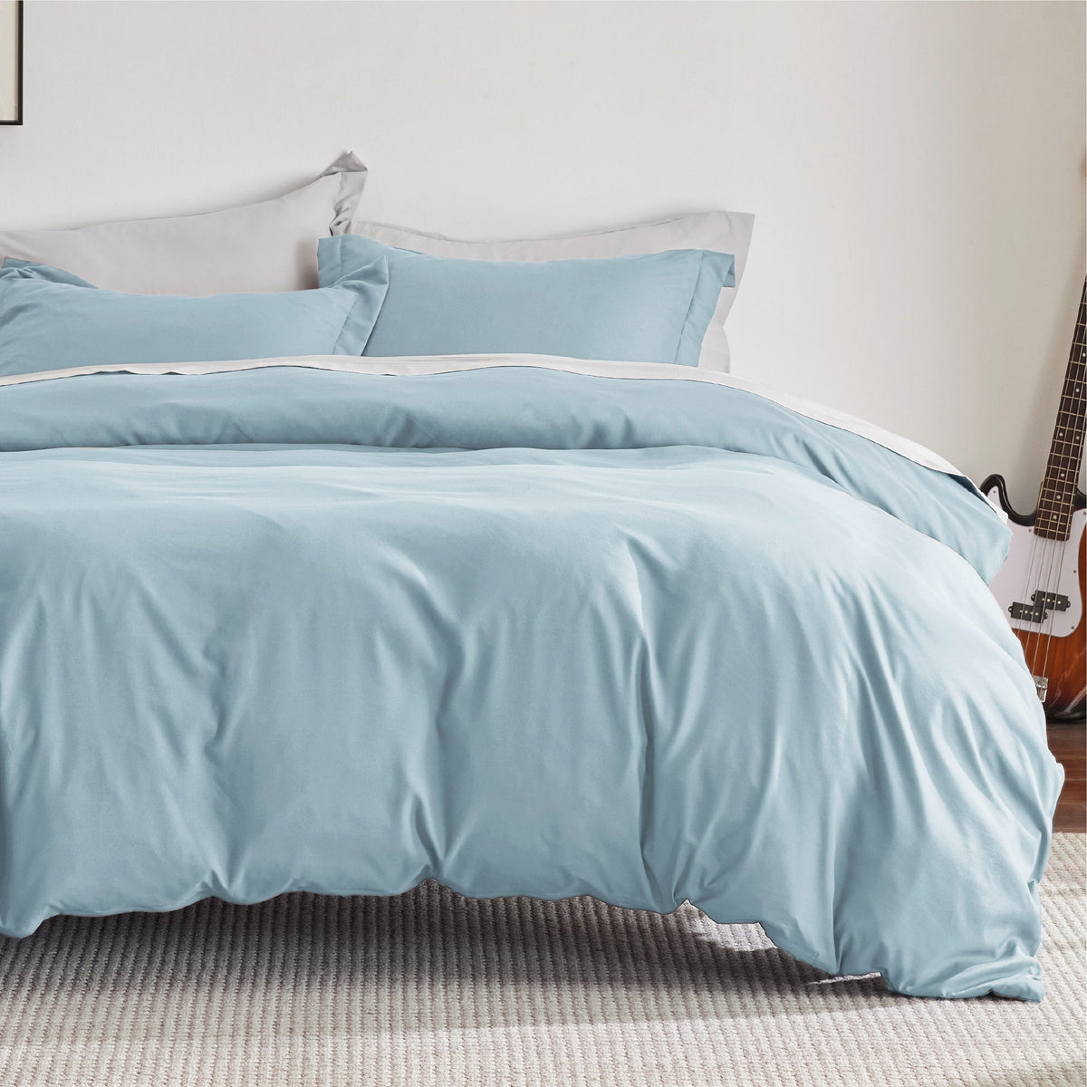 Duvet Cover Set, Brushed Microfiber for Guest Rooms and Everyday Bedroom Styling, 9 Sizes and 36 Colors image 116