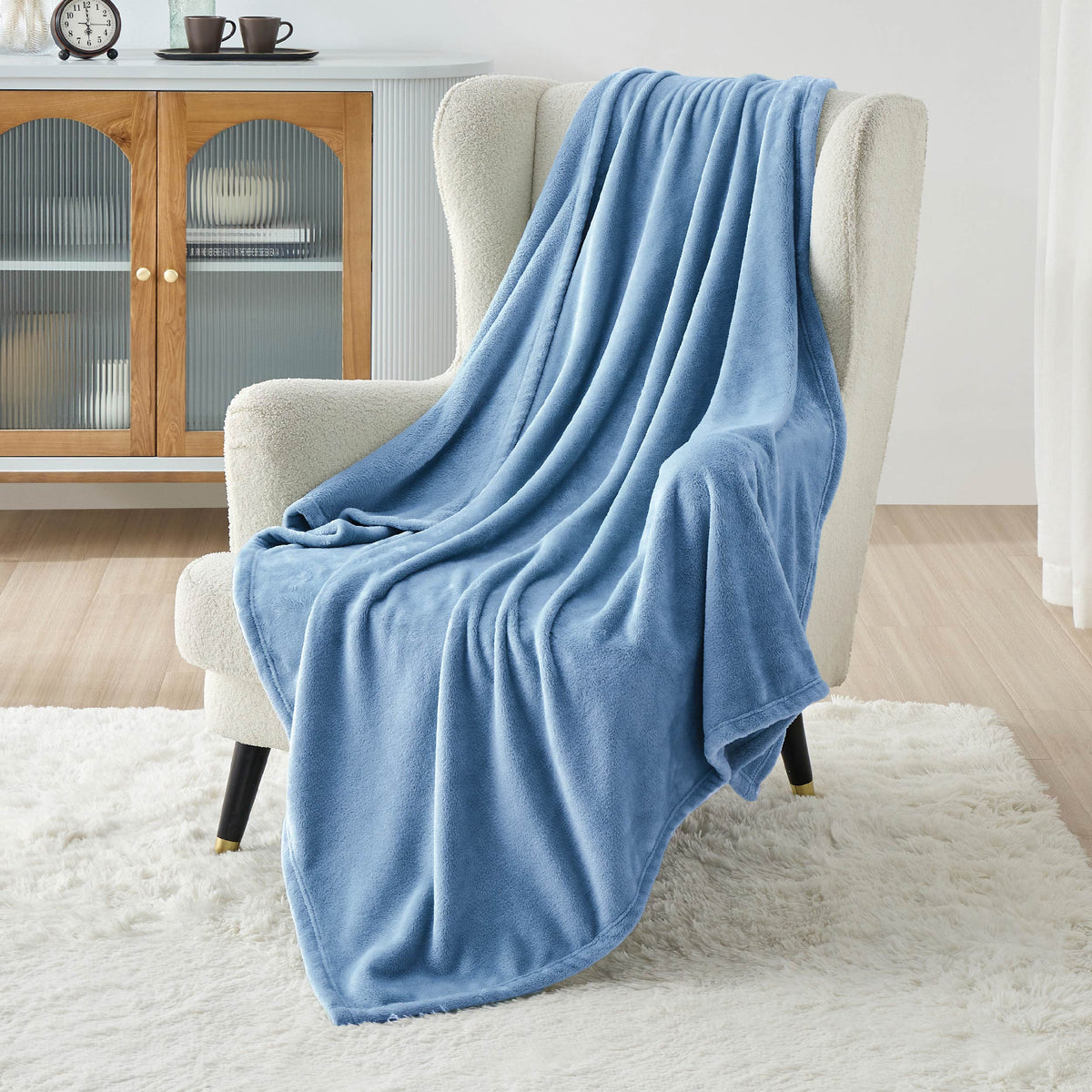 Cozy Throw Blanket, Flannel Fleece 300gsm, Lightweight Design for Living Rooms, Bedrooms and Everyday Lounging, 4 Sizes and 29 Colors image 116