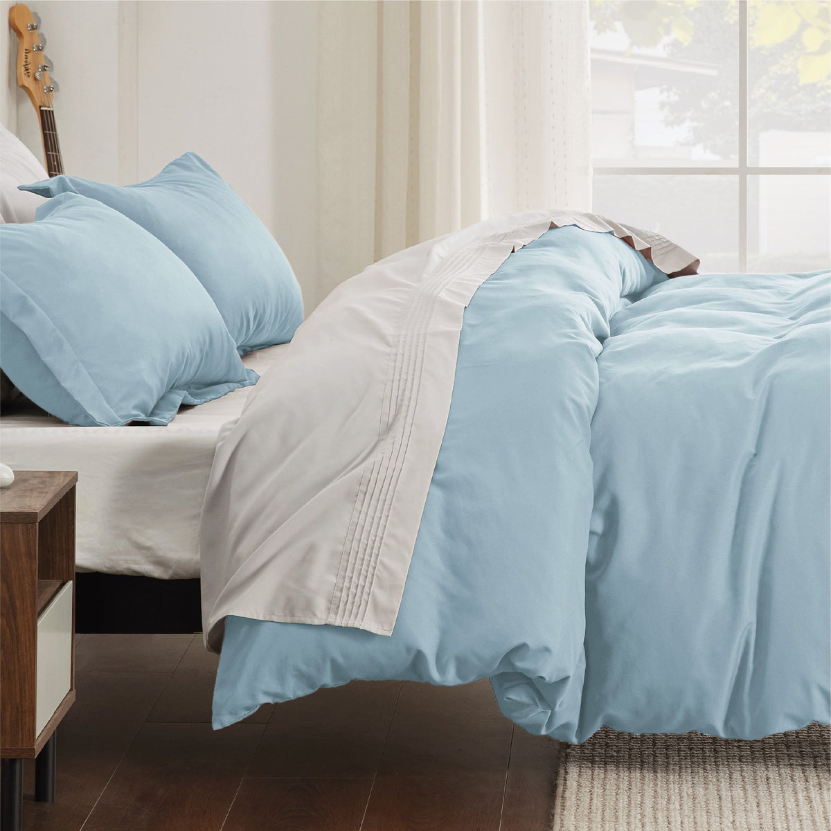 Duvet Cover Set, Brushed Microfiber for Guest Rooms and Everyday Bedroom Styling, 9 Sizes and 36 Colors image 118
