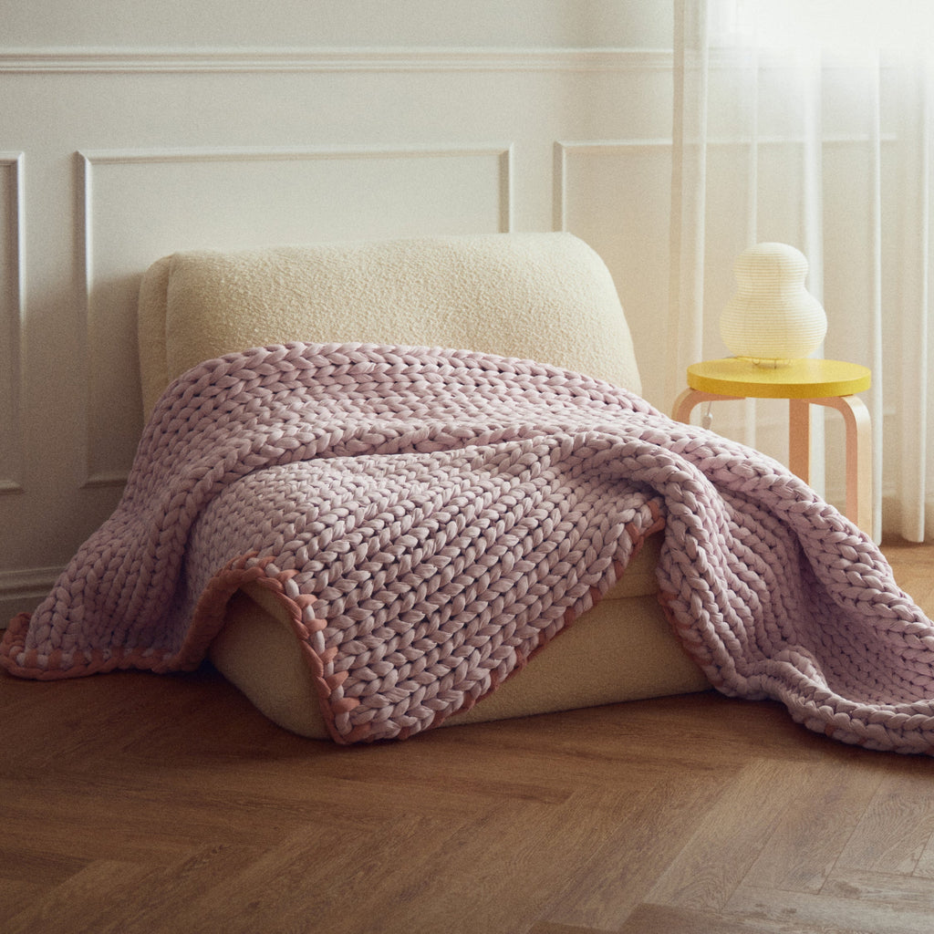 Cozy Throw Blanket, Cotton Weighted for Sofas, Beds and Relaxing at Home, 32 Color Options image 119