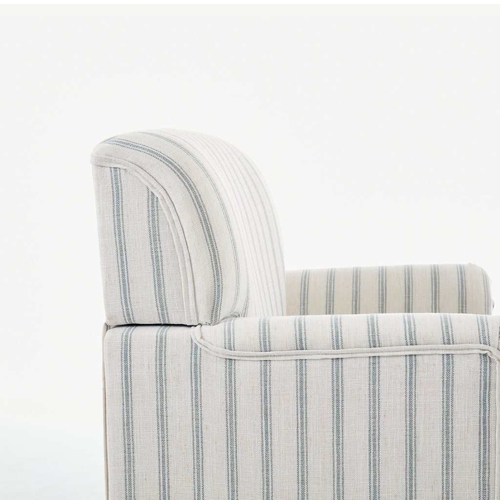 Upholstered Armchair, Pure Linen Upholstery, High-Density Foam for Bedroom Seating, Living Rooms and Home Study Spaces, 13 Color Options image 68