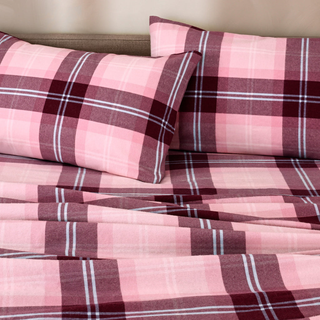 Bed Sheet Set, Cotton Flannel Prints for Master Bedrooms, Guest Beds and Daily Use, 7 Sizes and 30 Colors image 120