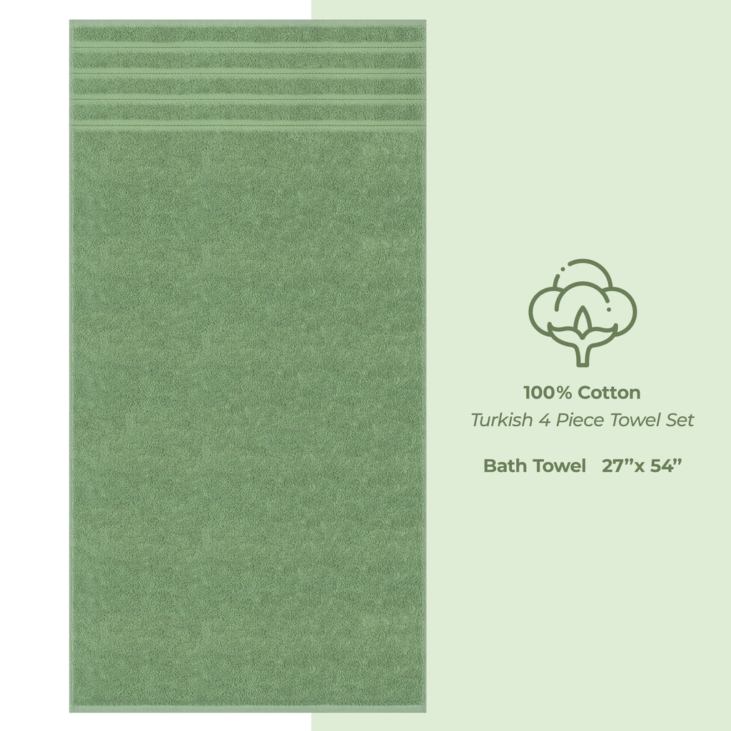 Bath Towel Set, 100% Cotton Turkish Towels for Bathroom, 4 for Home Bathrooms and Everyday Care, 21 Color Options image 121