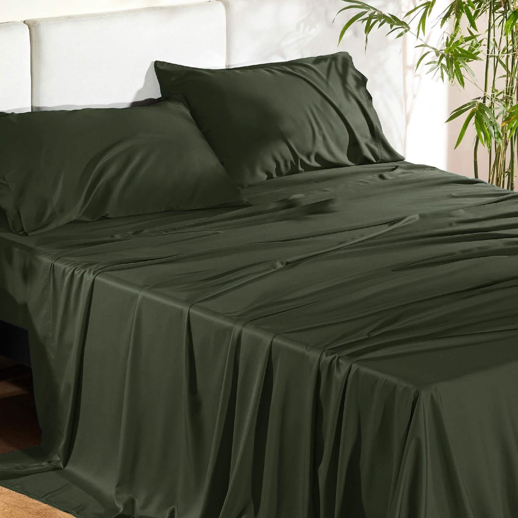 Bed Sheet Set, Rayon Derived from Bamboo, Cooling Comfort, Breathable Construction for Everyday Bedroom Comfort and Guest Rooms image 121