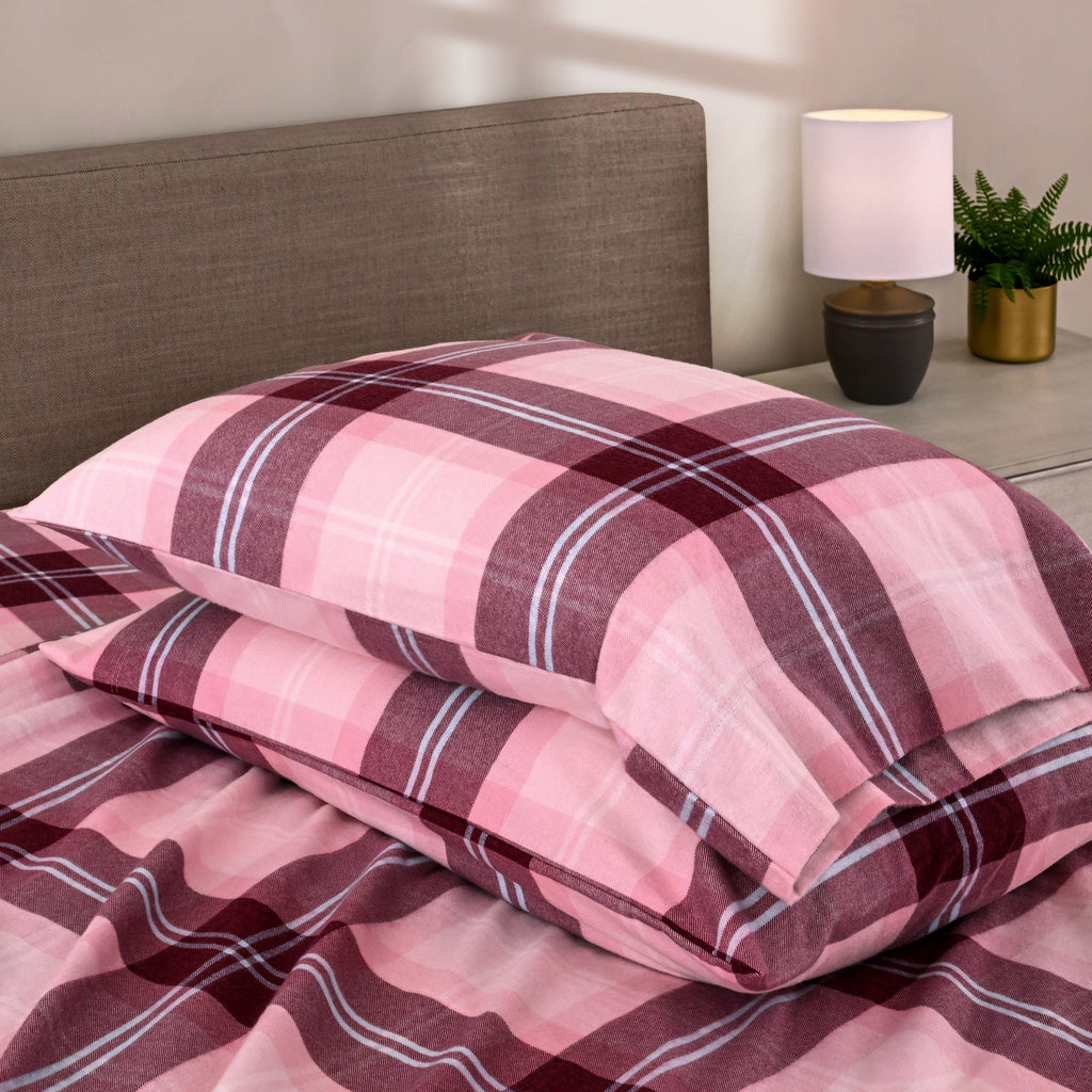 Bed Sheet Set, Cotton Flannel Prints for Master Bedrooms, Guest Beds and Daily Use, 7 Sizes and 30 Colors image 122
