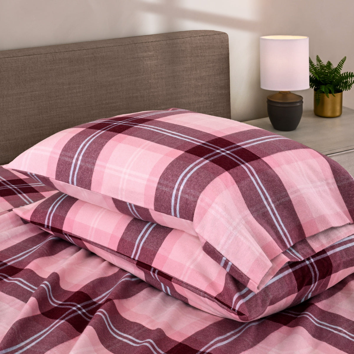 Bed Sheet Set, Cotton Flannel Prints for Master Bedrooms, Guest Beds and Daily Use, 7 Sizes and 30 Colors image 122