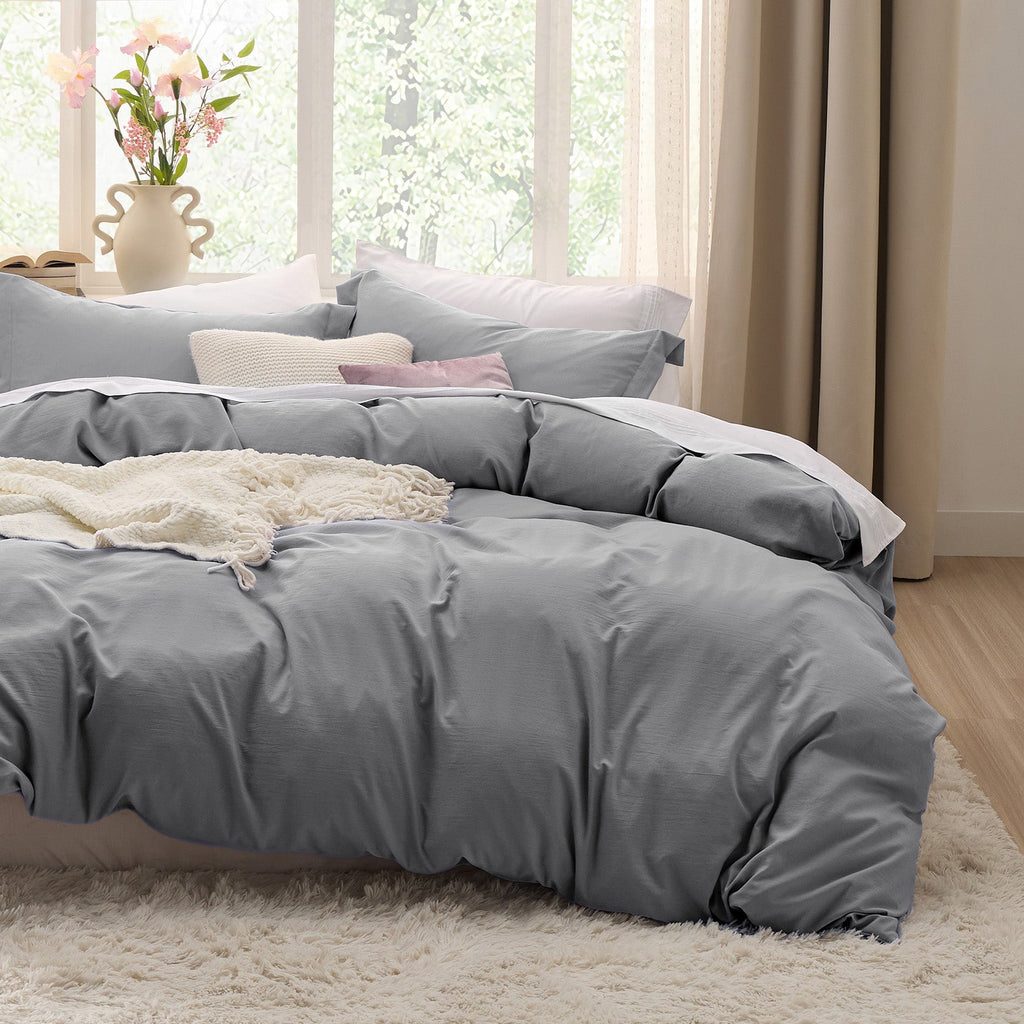 Duvet Cover Set, Ultra Soft Hypoallergenic Microfiber, Lightweight Design for Guest Rooms and Everyday Bedroom Styling image 122