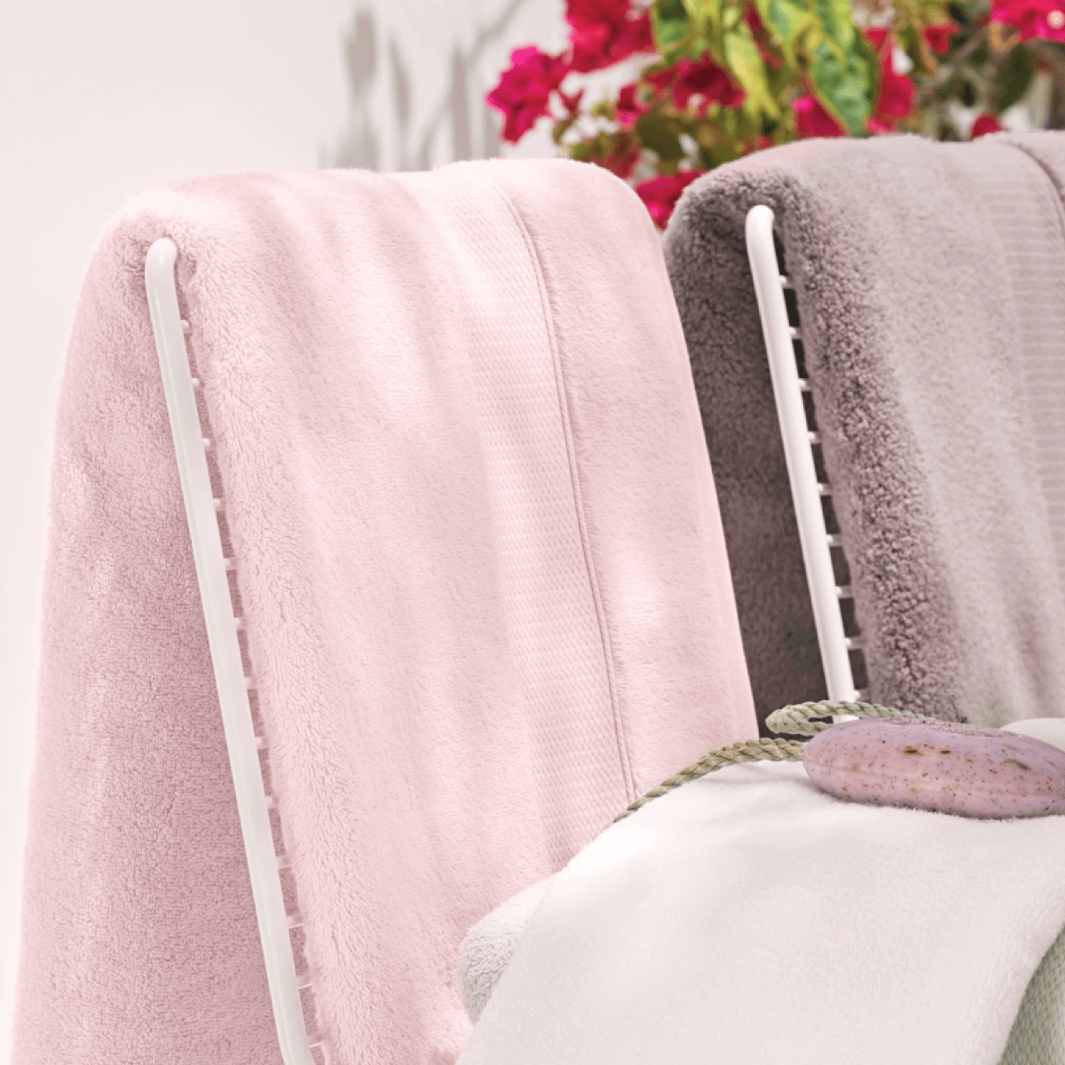 Bath Linen, Plush Towel Collection for Daily Bathroom Routines and Guest Baths, 5 Sizes and 15 Colors image 123