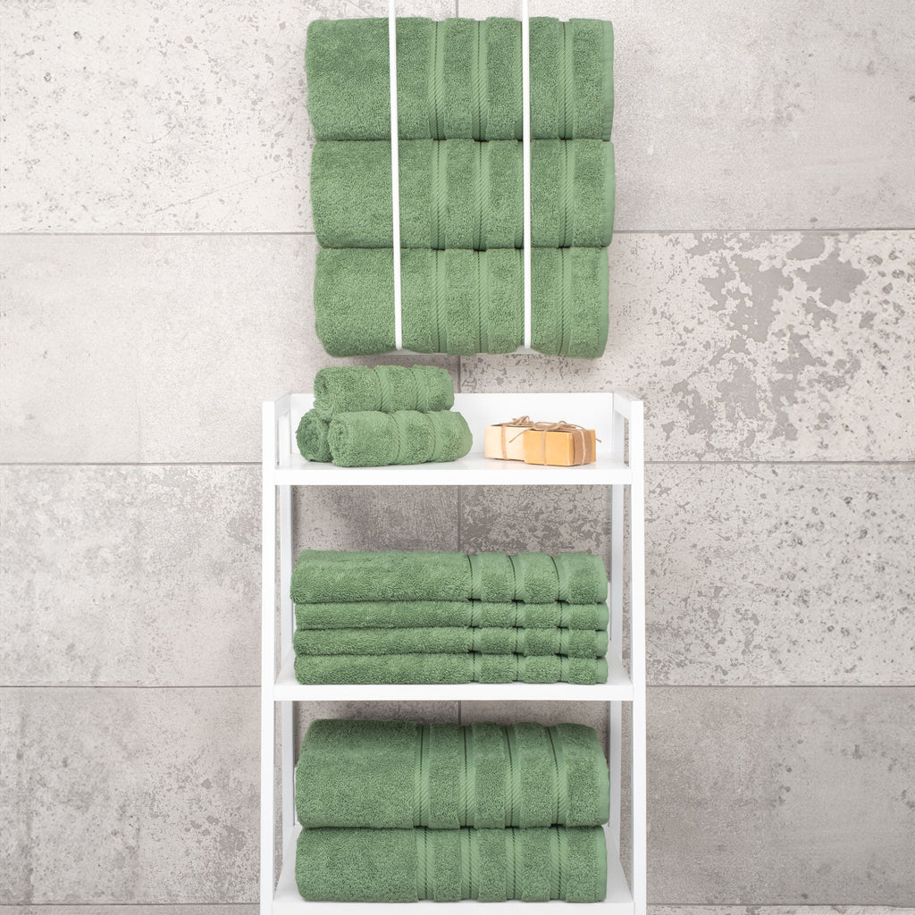 Bath Towel Set, 100% Cotton Turkish Towels for Bathroom, 4 for Home Bathrooms and Everyday Care, 21 Color Options image 124