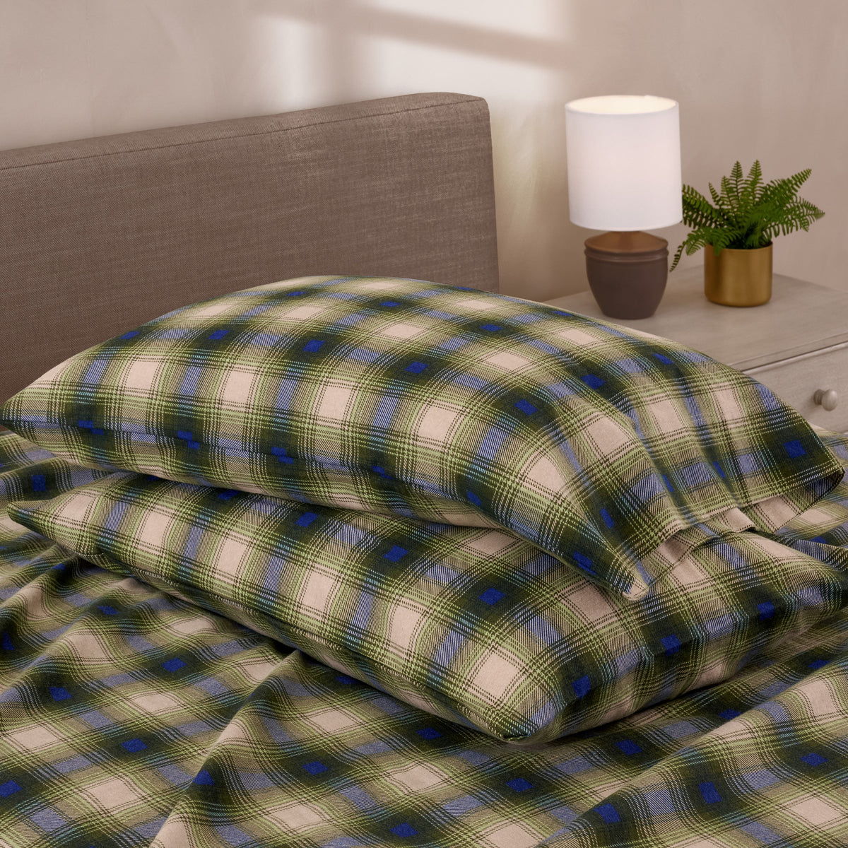 Bed Sheet Set, Cotton Flannel Prints for Master Bedrooms, Guest Beds and Daily Use, 7 Sizes and 30 Colors image 124