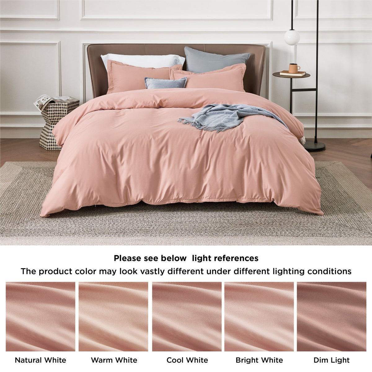 Duvet Cover Set, Brushed Microfiber for Guest Rooms and Everyday Bedroom Styling, 9 Sizes and 36 Colors image 124