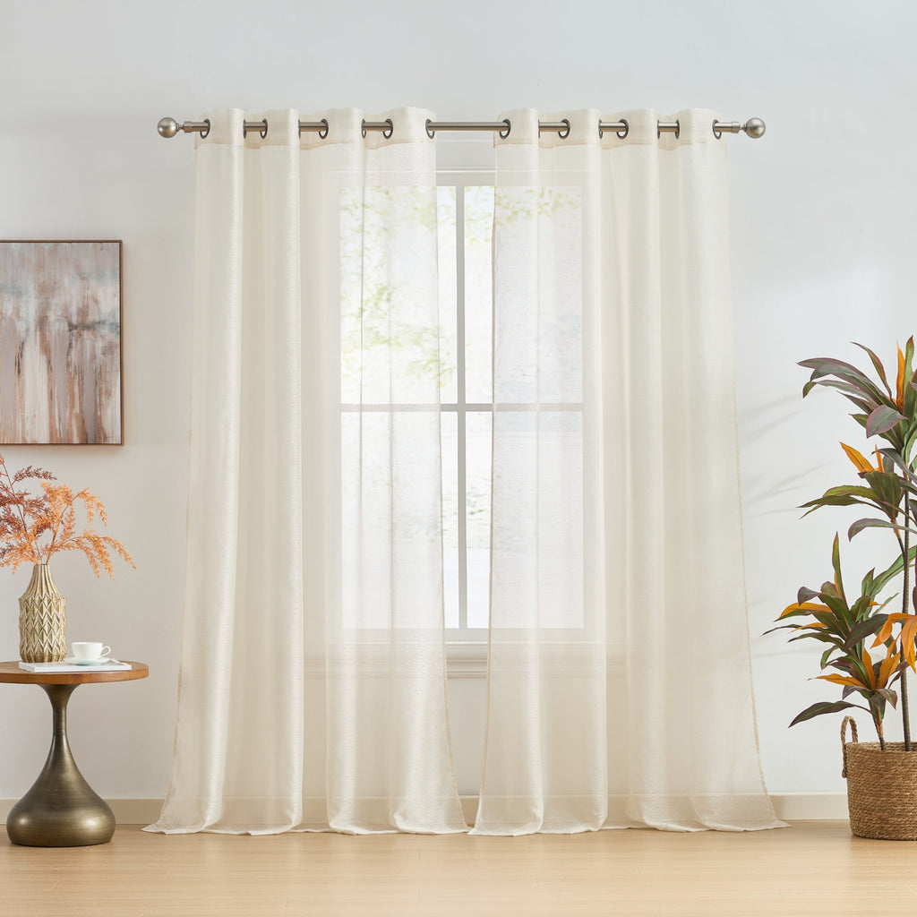 Window Curtain, Victoria Semi Sheer Grommet Panels for Windows, Room Styling and Everyday Privacy, 14 Sizes and 28 Colors image 125
