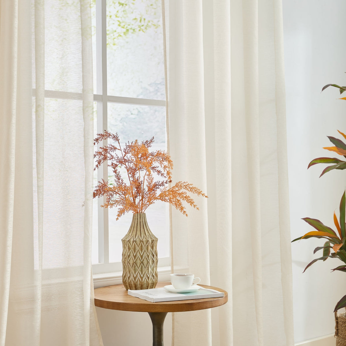 Window Curtain, Victoria Semi Sheer Grommet Panels for Windows, Room Styling and Everyday Privacy, 14 Sizes and 28 Colors image 126