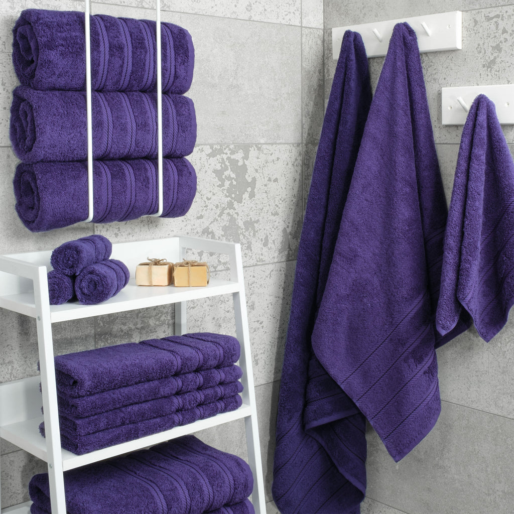 Bath Towel Set, 100% Cotton Turkish Towels for Bathroom, 4 for Home Bathrooms and Everyday Care, 21 Color Options image 128