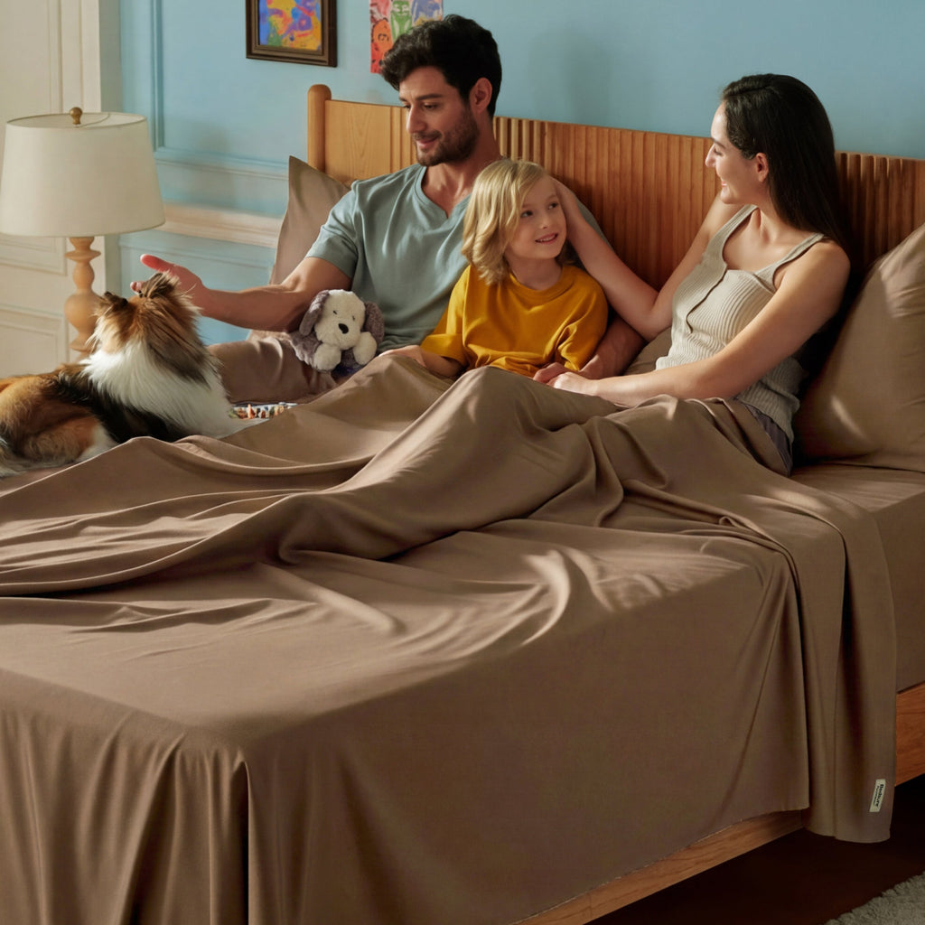 Bed Sheet Set, Rayon Derived from Bamboo, Cooling Comfort, Breathable Construction for Everyday Bedroom Comfort and Guest Rooms image 128