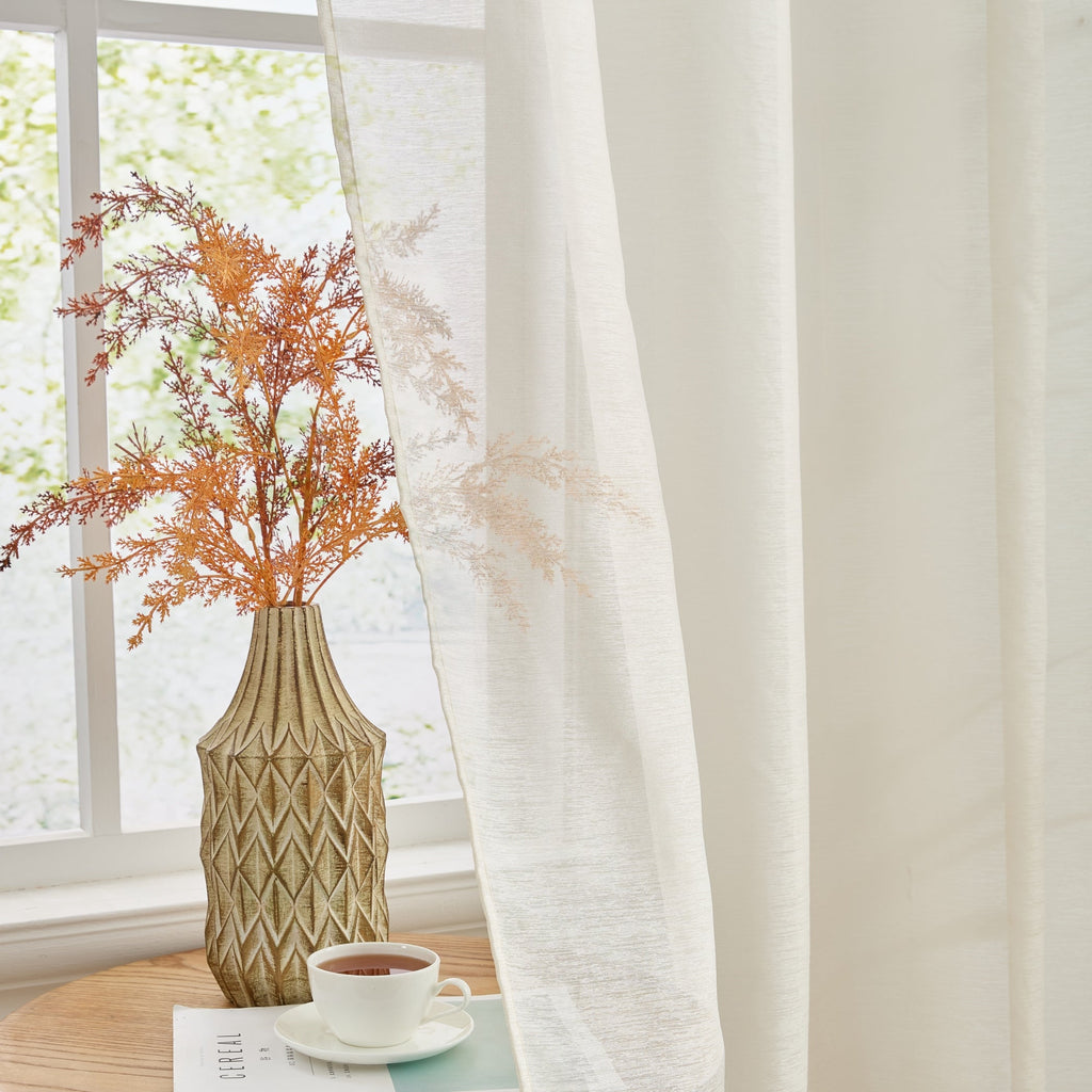 Window Curtain, Victoria Semi Sheer Grommet Panels for Windows, Room Styling and Everyday Privacy, 14 Sizes and 28 Colors image 129