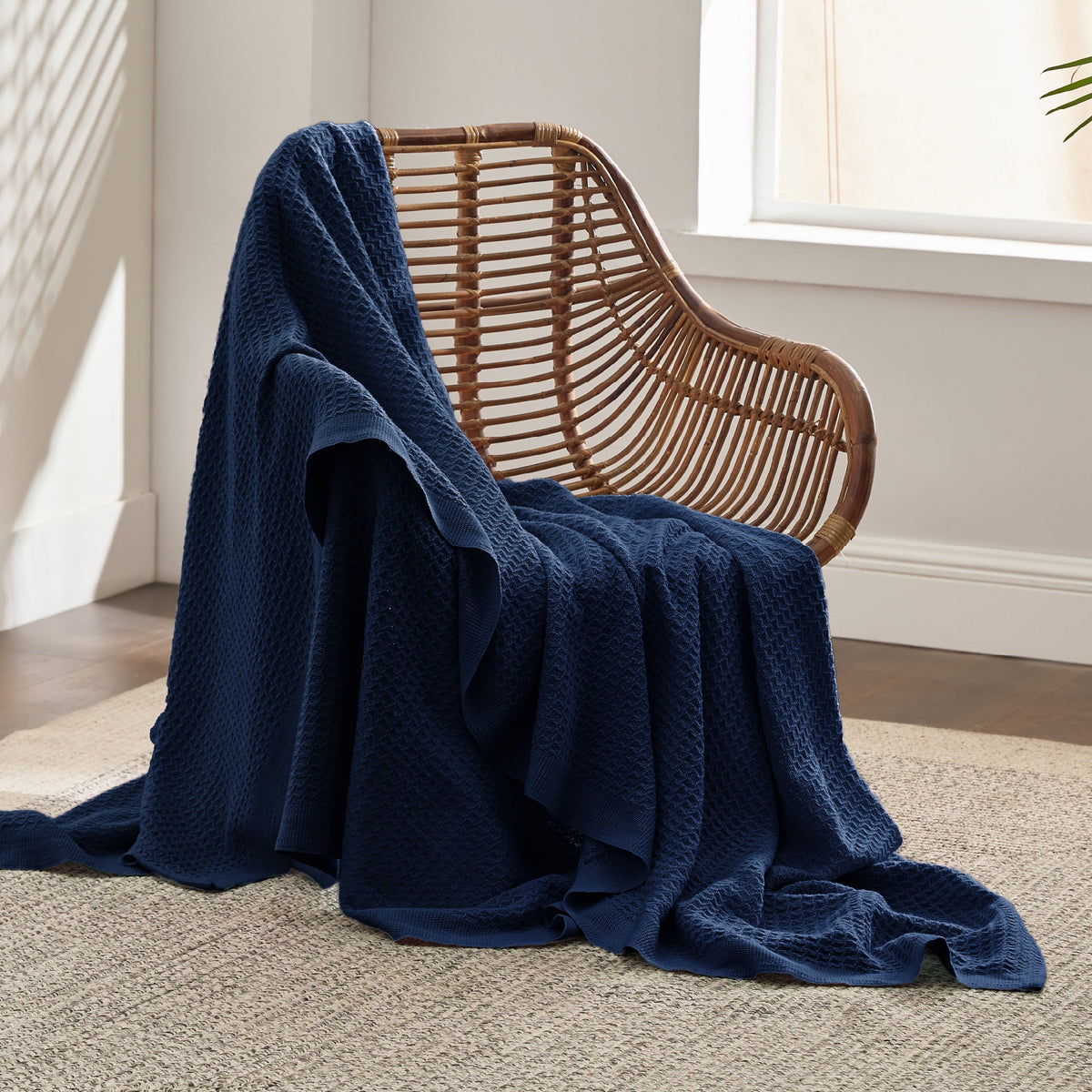 Cozy Throw Blanket, Cotton Waffle Weave, Lightweight Design, Breathable Construction for Living Rooms, Bedrooms and Everyday Lounging image 129
