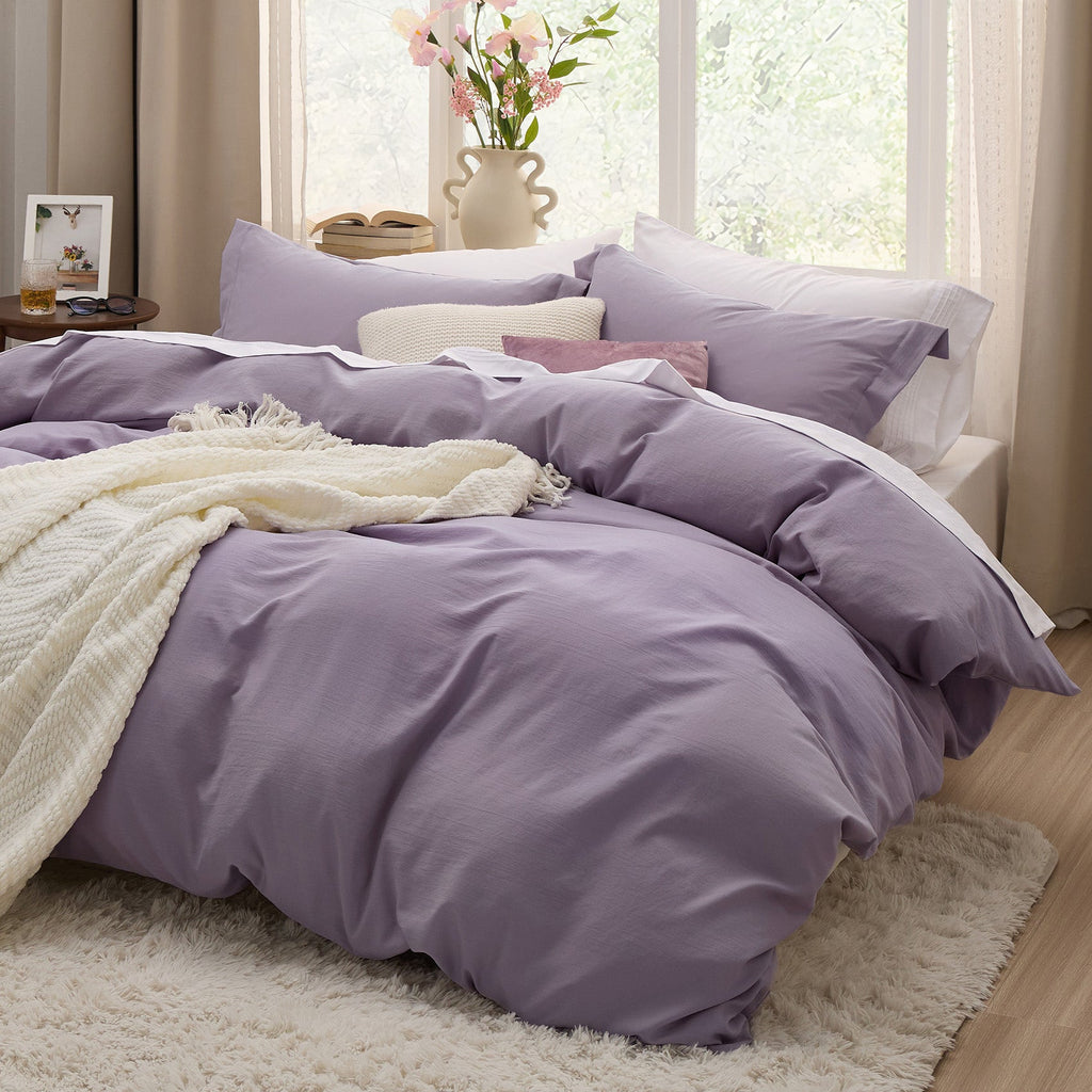 Duvet Cover Set, Ultra Soft Hypoallergenic Microfiber, Lightweight Design for Guest Rooms and Everyday Bedroom Styling image 131