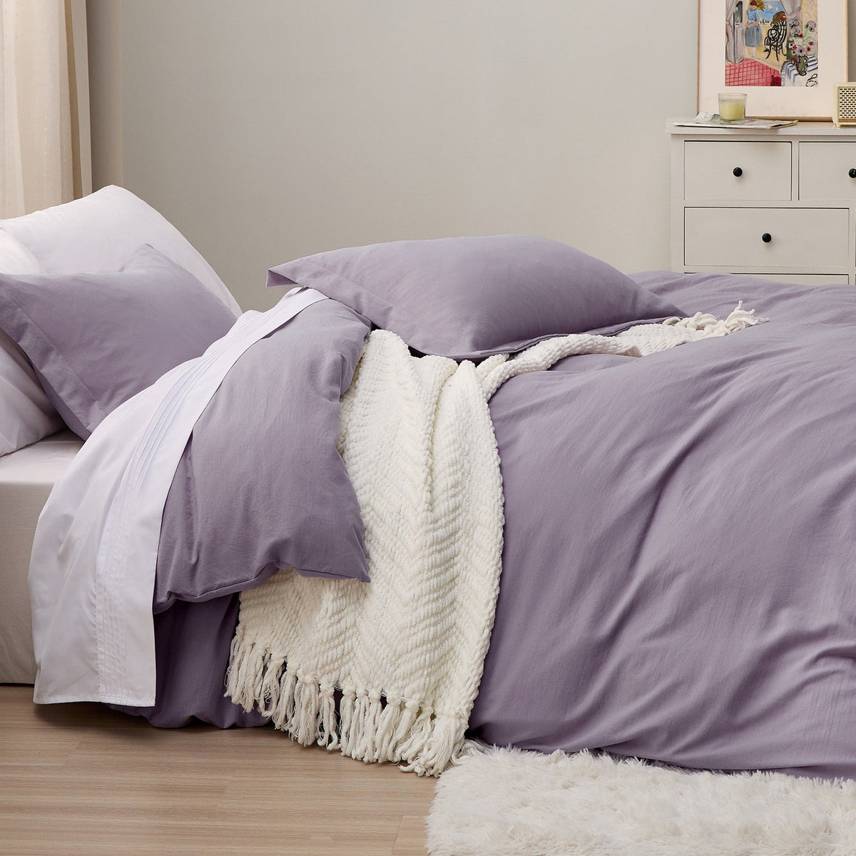 Duvet Cover Set, Ultra Soft Hypoallergenic Microfiber, Lightweight Design for Guest Rooms and Everyday Bedroom Styling image 132