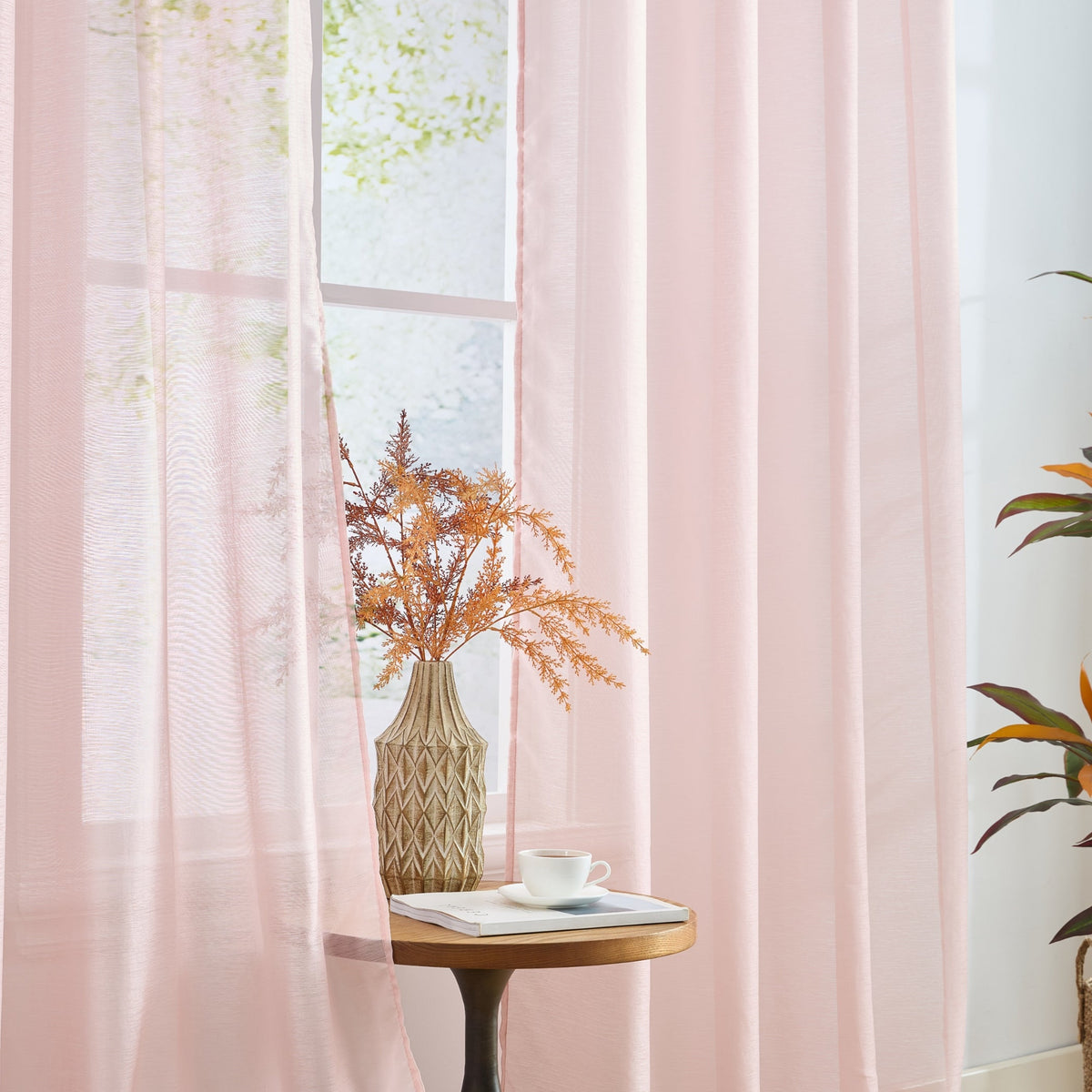 Window Curtain, Victoria Semi Sheer Grommet Panels for Windows, Room Styling and Everyday Privacy, 14 Sizes and 28 Colors image 137