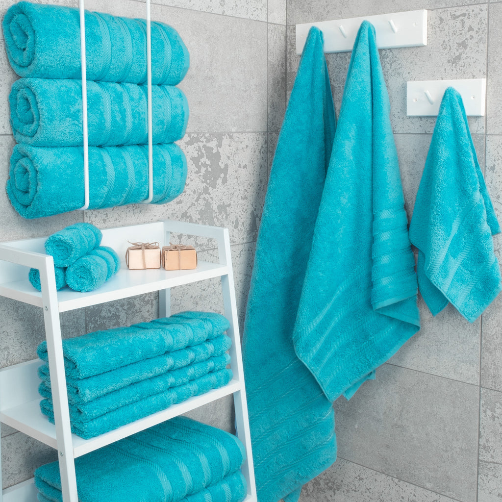 Bath Towel Set, 100% Cotton Turkish Towels for Bathroom, 4 for Home Bathrooms and Everyday Care, 21 Color Options image 137
