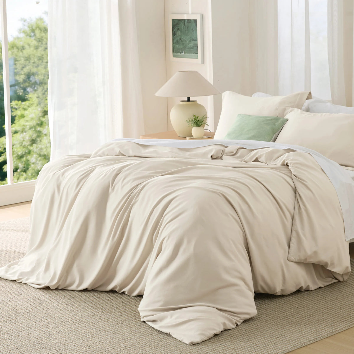 Duvet Cover Set, Brushed Microfiber for Guest Rooms and Everyday Bedroom Styling, 9 Sizes and 36 Colors image 137