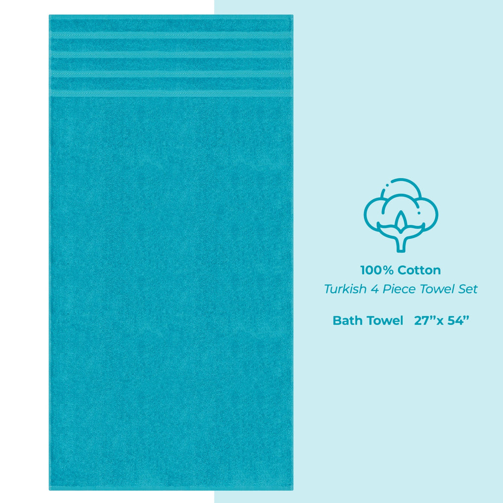 Bath Towel Set, 100% Cotton Turkish Towels for Bathroom, 4 for Home Bathrooms and Everyday Care, 21 Color Options image 139