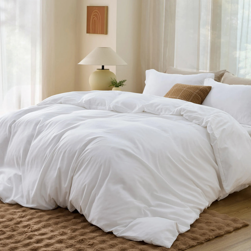 Duvet Cover Set, Brushed Microfiber for Guest Rooms and Everyday Bedroom Styling, 9 Sizes and 36 Colors image 142