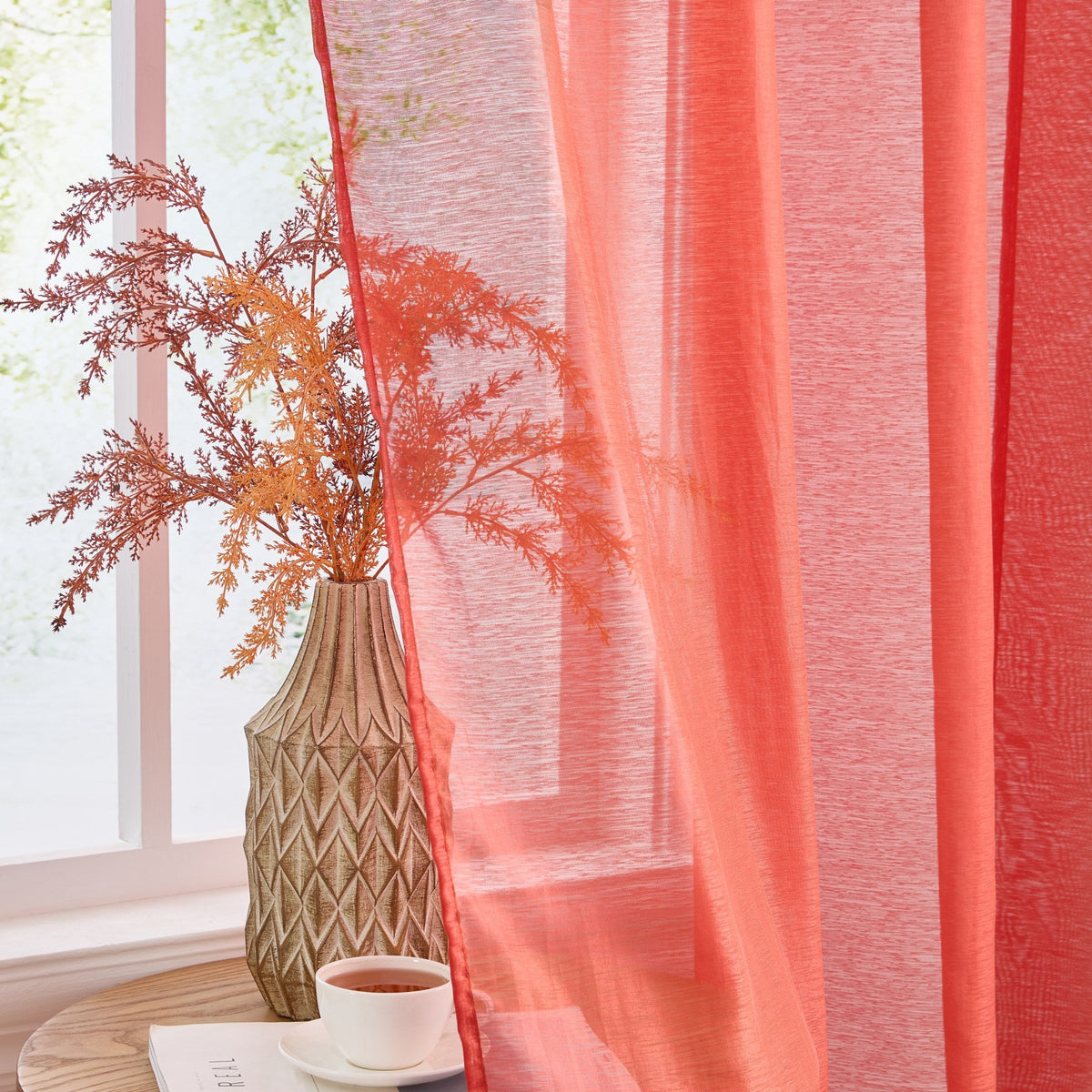 Window Curtain, Victoria Semi Sheer Grommet Panels for Windows, Room Styling and Everyday Privacy, 14 Sizes and 28 Colors image 144