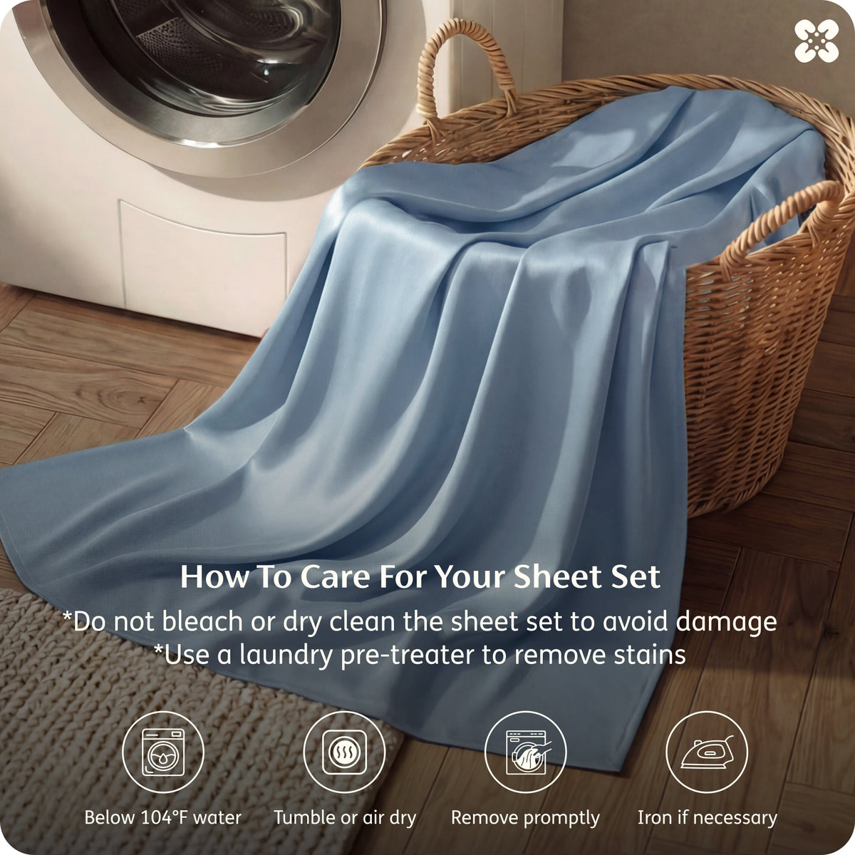 Bed Sheet Set, Rayon Derived from Bamboo, Cooling Comfort, Breathable Construction for Everyday Bedroom Comfort and Guest Rooms image 145