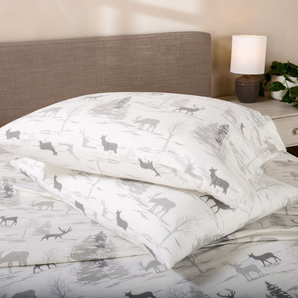 Bed Sheet Set, Cotton Flannel Prints for Master Bedrooms, Guest Beds and Daily Use, 7 Sizes and 30 Colors image 145