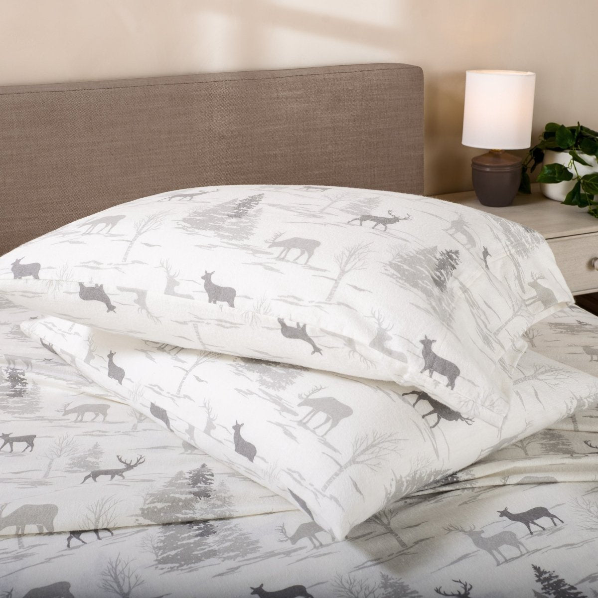 Bed Sheet Set, Cotton Flannel Prints for Master Bedrooms, Guest Beds and Daily Use, 7 Sizes and 30 Colors image 145