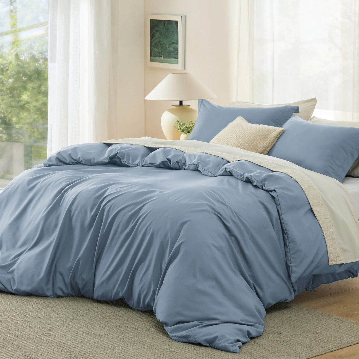 Duvet Cover Set, Brushed Microfiber for Guest Rooms and Everyday Bedroom Styling, 9 Sizes and 36 Colors image 147
