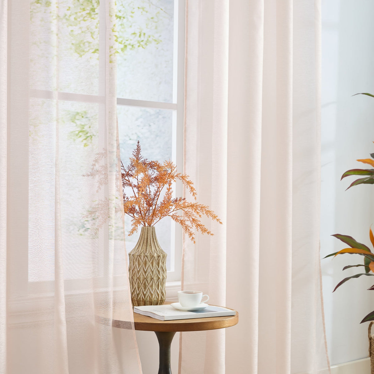 Window Curtain, Victoria Semi Sheer Grommet Panels for Windows, Room Styling and Everyday Privacy, 14 Sizes and 28 Colors image 147