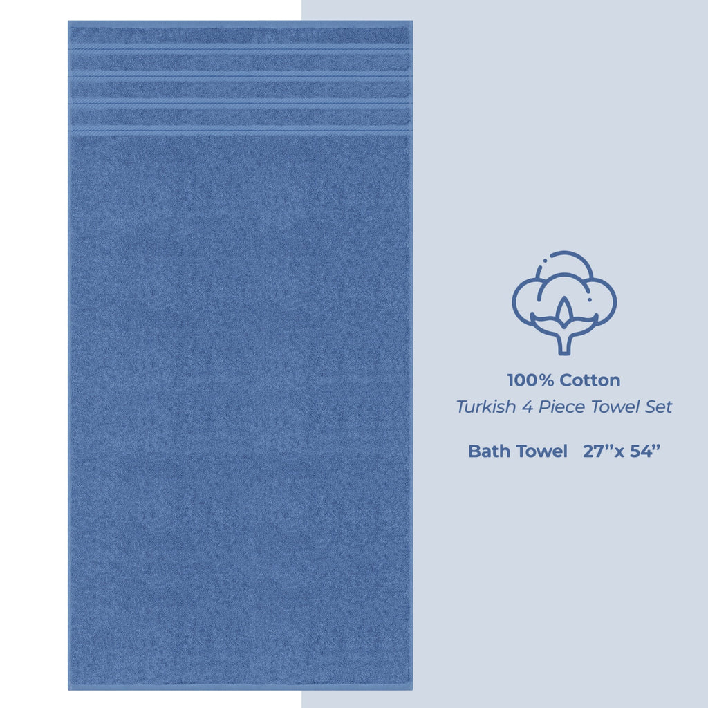 Bath Towel Set, 100% Cotton Turkish Towels for Bathroom, 4 for Home Bathrooms and Everyday Care, 21 Color Options image 148