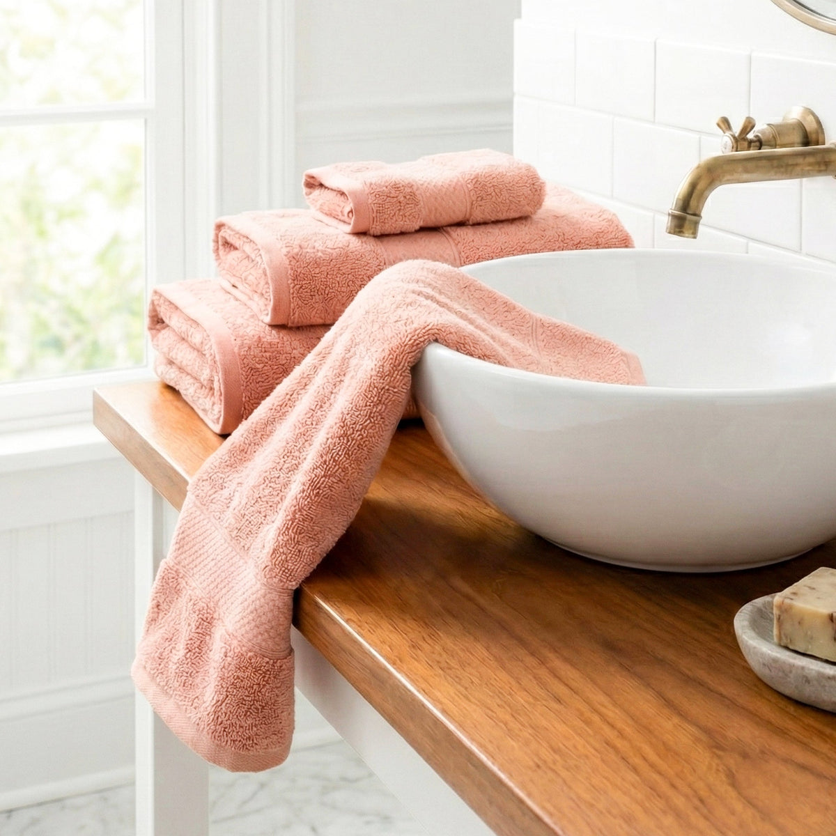 Bath Linen, Plush Towel Collection for Daily Bathroom Routines and Guest Baths, 5 Sizes and 15 Colors image 148