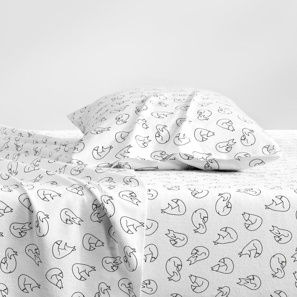 Bed Sheet Set, Cotton Flannel Prints for Master Bedrooms, Guest Beds and Daily Use, 7 Sizes and 30 Colors image 148