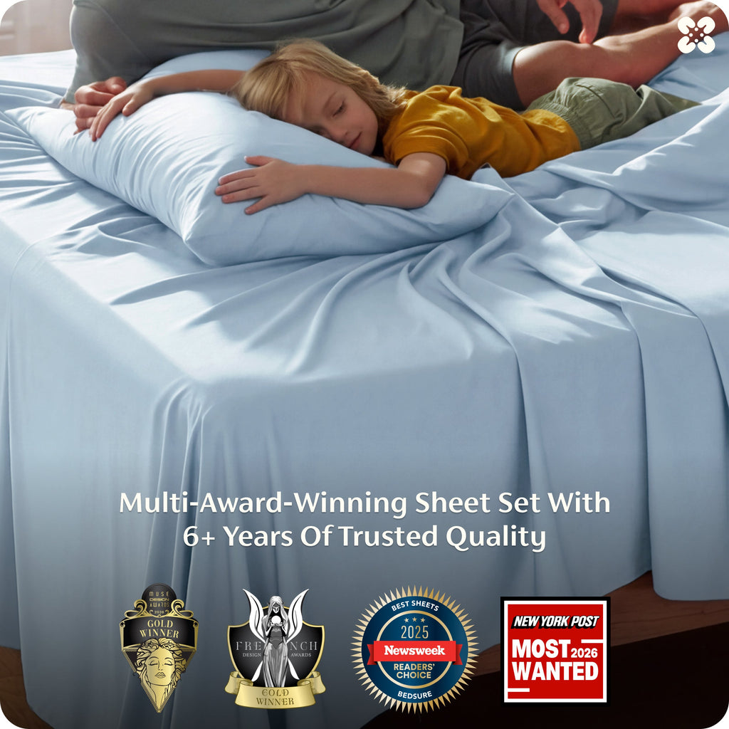 Bed Sheet Set, Rayon Derived from Bamboo, Cooling Comfort, Breathable Construction for Everyday Bedroom Comfort and Guest Rooms image 149