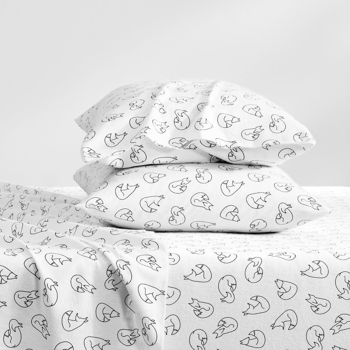 Bed Sheet Set, Cotton Flannel Prints for Master Bedrooms, Guest Beds and Daily Use, 7 Sizes and 30 Colors image 149