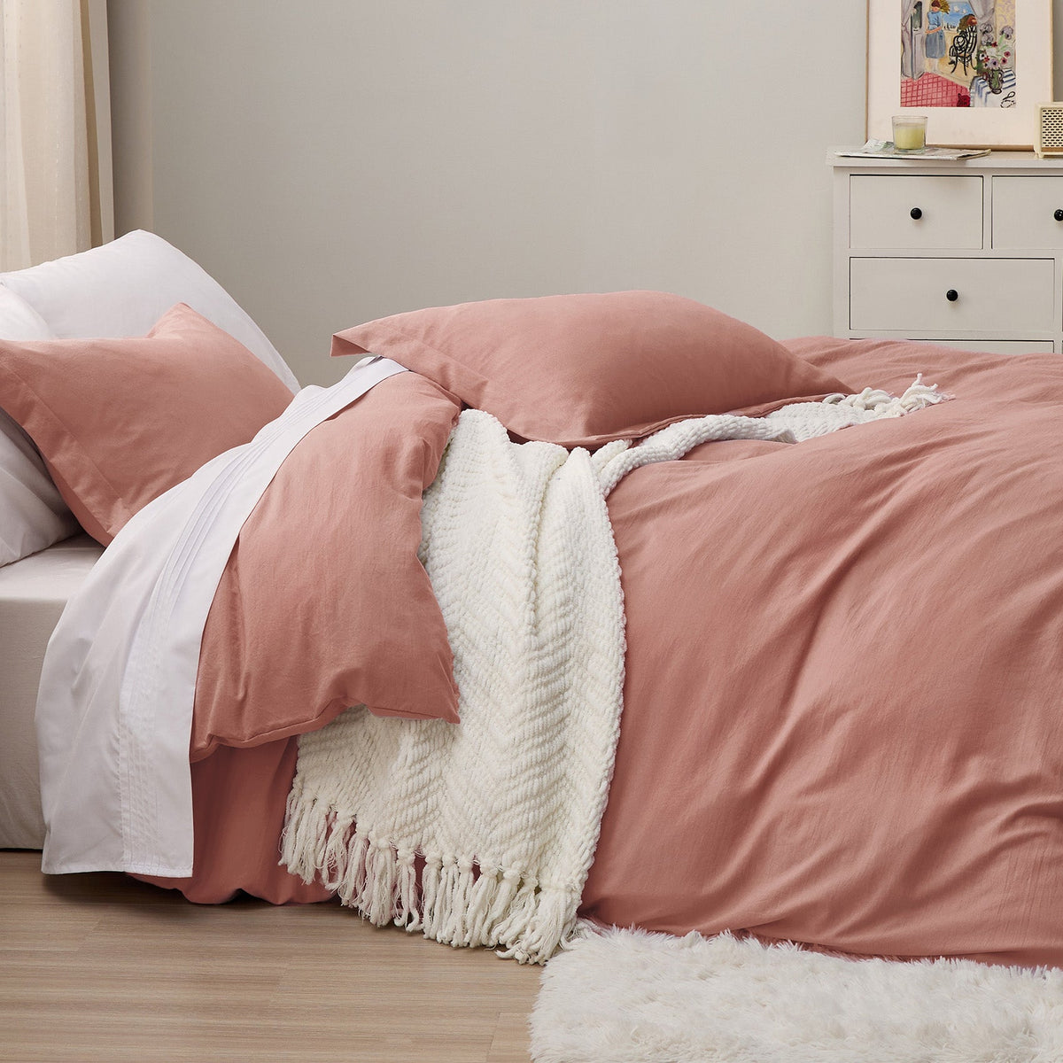 Duvet Cover Set, Ultra Soft Hypoallergenic Microfiber, Lightweight Design for Guest Rooms and Everyday Bedroom Styling image 150