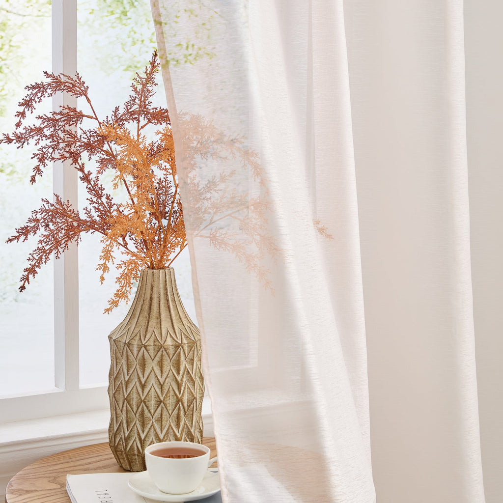 Window Curtain, Victoria Semi Sheer Grommet Panels for Windows, Room Styling and Everyday Privacy, 14 Sizes and 28 Colors image 151