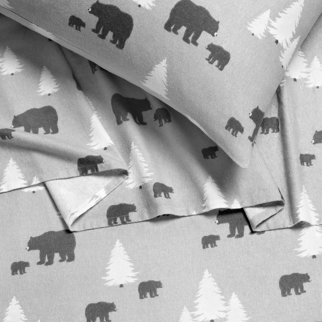 Bed Sheet Set, Cotton Flannel Prints for Master Bedrooms, Guest Beds and Daily Use, 7 Sizes and 30 Colors image 151