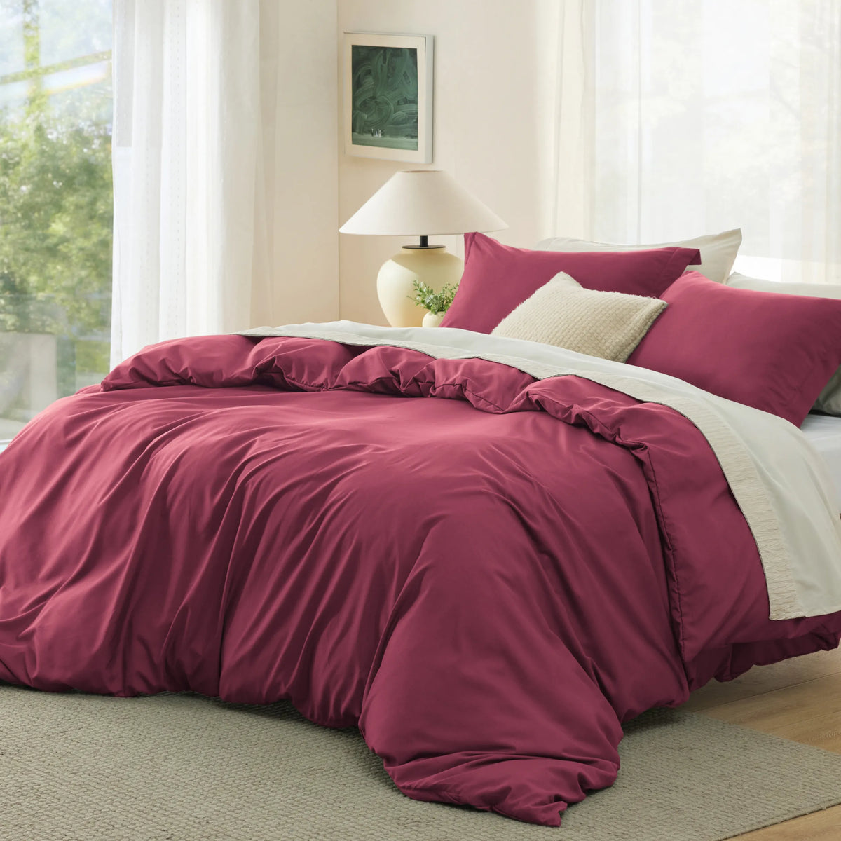 Duvet Cover Set, Brushed Microfiber for Guest Rooms and Everyday Bedroom Styling, 9 Sizes and 36 Colors image 152