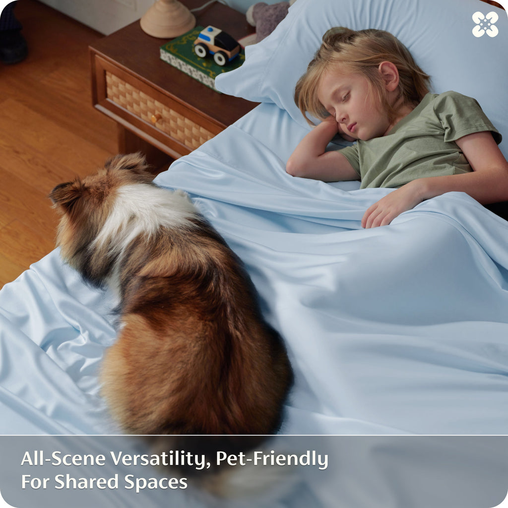 Bed Sheet Set, Rayon Derived from Bamboo, Cooling Comfort, Breathable Construction for Everyday Bedroom Comfort and Guest Rooms image 152