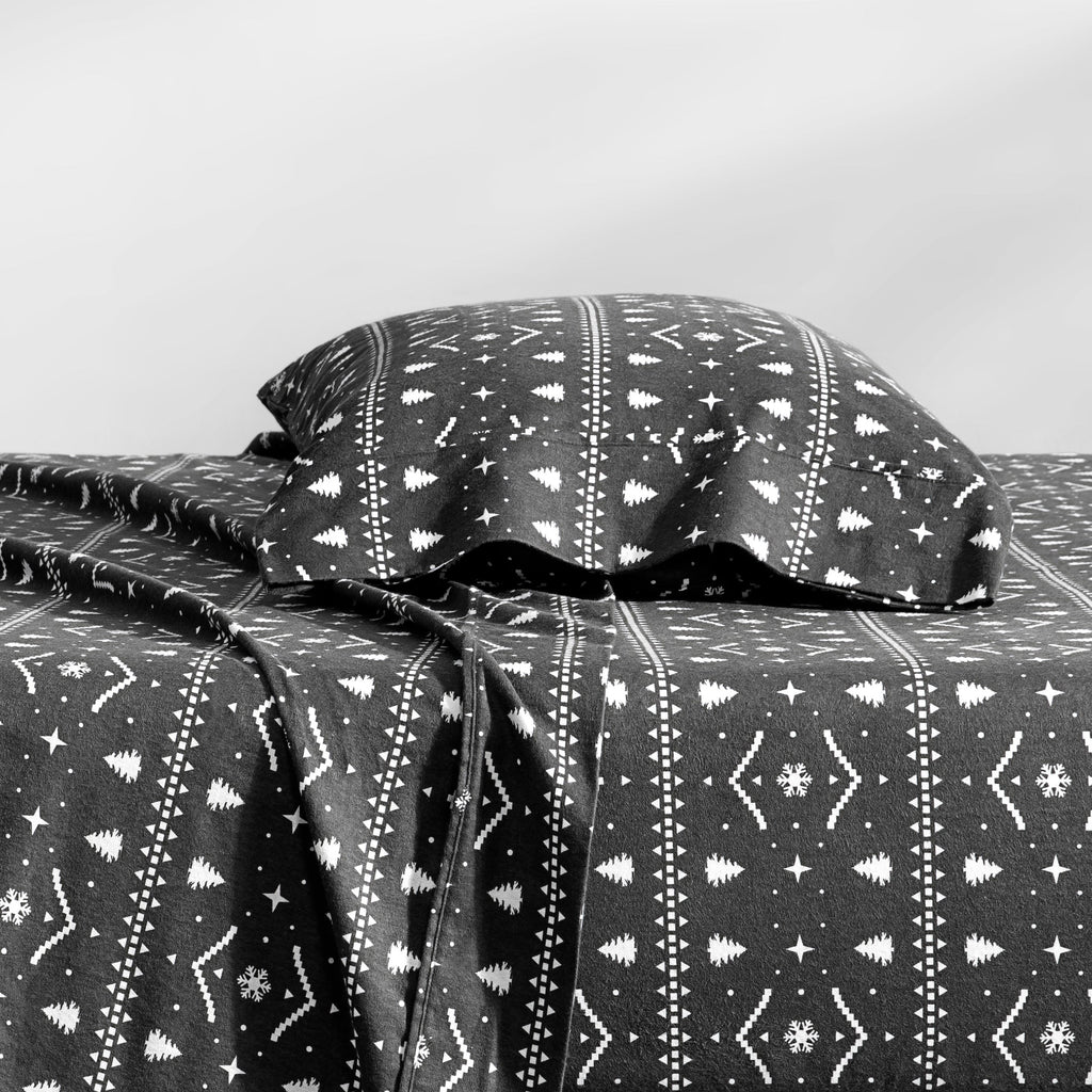 Bed Sheet Set, Cotton Flannel Prints for Master Bedrooms, Guest Beds and Daily Use, 7 Sizes and 30 Colors image 153