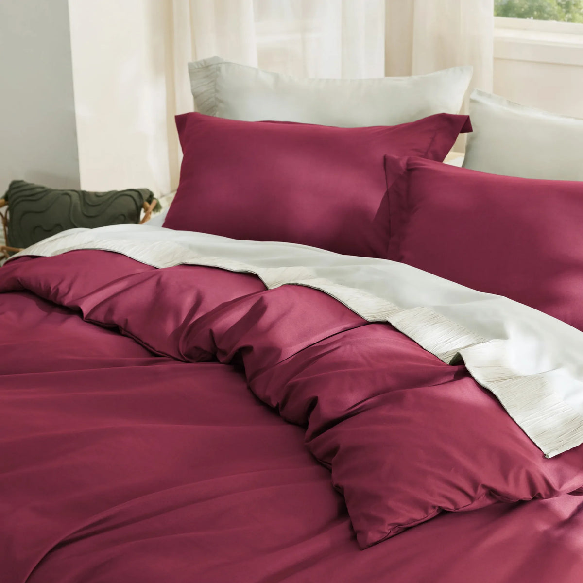Duvet Cover Set, Brushed Microfiber for Guest Rooms and Everyday Bedroom Styling, 9 Sizes and 36 Colors image 153